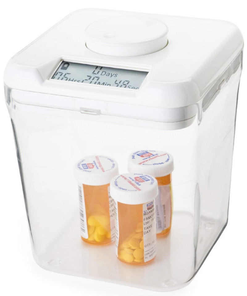 Kitchen Safe kSafe Time Locking Container, Medication Lock Box, Break Bad Habits - Quit Smoking, Snacking, Drinking & Gaming Addiction, Phone Jail, Family Time (Medium, White Lid + 5.5â€ Clear Base) - Image 5